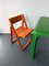 Orange Plastic Folding Chairs, Set of 2 8