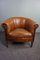 Timeless Compact Tough Lived Sheep Leather Club Armchair, Image 1
