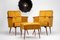 Vintage Geometric Cocktail Chairs with Footstools, 1950, Set of 5 2