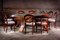 Blades of Glory Propeller Table & Chairs in Mahogany, 1916, Set of 9 1