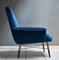 Fauteuil Vintage en Velours Bleu Pétrole, 1960s 4