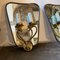 Miroirs Mid-Century avec Appliques Assorties par Gio Ponti, 1950s, Set de 2 2