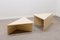 Travertine Triangle Coffee Table from Up&Up, Italy, 1970s, Set of 2 2