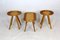 Mid-Century Rattan Stools attributed to Jan Kalous for Úluv, Czechoslovakia, 1960s, Set of 3, Image 9