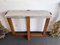 Italian Wood and Travertine Console Table attributed to Mac Stuccato, 1970s, Image 1