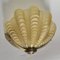 Art Deco Musschel Wall Light in Brass & Colored Press Glass, 1930s 1