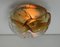 Brutalist Flush Mount of Clear and Amber Frosted Ice Glass, Germany, 1960s, Image 22