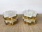 Italian Amber Glass Cube Lamps attributed to Poliarte. 1970s, Set of 2 1