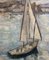 William Meteon, Barque sur le lac Léman, Genève, anni '20, olio su tela, con cornice, Immagine 2