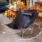 Black Leather and Steel 501 Semana Chair by David Weeks for Habitat UK, 1990s, Image 2