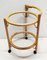 Rattan and Glass Serving Cart, 1970s 5