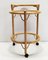 Rattan and Glass Serving Cart, 1970s, Image 1