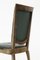 Vintage Wood and Green Leather Chairs by Jules Leleu, 1930s, Set of 4 15