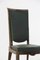 Vintage Wood and Green Leather Chairs by Jules Leleu, 1930s, Set of 4 11