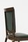 Vintage Wood and Green Leather Chairs by Jules Leleu, 1930s, Set of 4 9