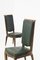 Vintage Wood and Green Leather Chairs by Jules Leleu, 1930s, Set of 4 20