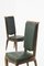 Vintage Wood and Green Leather Chairs by Jules Leleu, 1930s, Set of 4, Image 20