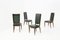 Vintage Stühle aus Holz & grünem Leder von Jules Leleu, 1930er, 4er Set 23