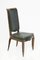 Vintage Stühle aus Holz & grünem Leder von Jules Leleu, 1930er, 4er Set 1
