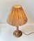 Italian Tree Trunk Table Lamp in Bronze and Grass, 1940s 3