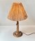 Italian Tree Trunk Table Lamp in Bronze and Grass, 1940s 7