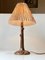 Italian Tree Trunk Table Lamp in Bronze and Grass, 1940s 8