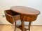 Oval Biedermeier Side Table with Drawer in Walnut Veneer, South Germany, 1820s, Image 6