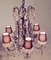 Lámpara de araña florentina rococó de cristal, años 50, Imagen 8