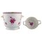 Herend Chinese Bouquet Raspberry Champagne Cooler and Small Bowl, Set of 2, Image 1
