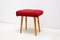 Mid-Century Upholstered Stool, Czechoslovakia, 1960s, Image 2