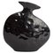 Vase Plat Noir Brillant par Theresa Marx 1