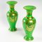 19th Century Green Opaline Vases, Set of 2 3
