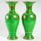 19th Century Green Opaline Vases, Set of 2 4