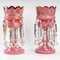 19th Century Pink and White Opaline Pineapple-Holder, Set of 2 4