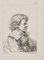 Francesco Novelli según Rembrandt, Retrato, Grabado original, siglo XIX, Imagen 1