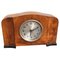 Italian Art Deco Walnut Veneer Mantel or Table Clock from Junghans, 1940, Image 1