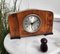 Italian Art Deco Walnut Veneer Mantel or Table Clock from Junghans, 1940, Image 3