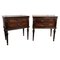 Mid-Century Italian Art Deco Nightstands in Walnut & Fruitwood, 1960s, Set of 2, Image 1