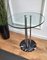 Italian Black Marble & Metal Side Tables or Nightstands with Glass Tops, 1990s, Set of 2 4