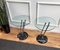 Italian Black Marble & Metal Side Tables or Nightstands with Glass Tops, 1990s, Set of 2, Image 5