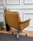 Italian Brown Leather & Metal Open Arm Swivel Desk Chair, 1970s, Image 7