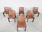 Vintage Leather Dining Chairs, 1960s, Set of 6 5