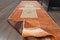 Alfombra de pasillo Oushak turca vintage en naranja, años 40, Imagen 2