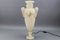 Neoclassical Style Alabaster Amphora-Shaped Table Lamp, 1930s, Image 1