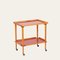 Mid-Century Italian Beech and Red Formica Two Tier Bar Cart, 1960s 6