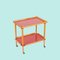 Mid-Century Italian Beech and Red Formica Two Tier Bar Cart, 1960s, Image 3