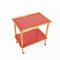 Mid-Century Italian Beech and Red Formica Two Tier Bar Cart, 1960s 12