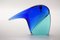 Figura de pájaro de vidrio azul y verde de Zelezny Brod Glassworks, años 70, Imagen 1