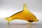 Yellow Glass Dolphin Figurine by Miloslav Janků for Zelezny Brod glassworks, 1970s 2