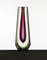 Green and Red Glass Vase by Pavel Hlava, 1970s 2